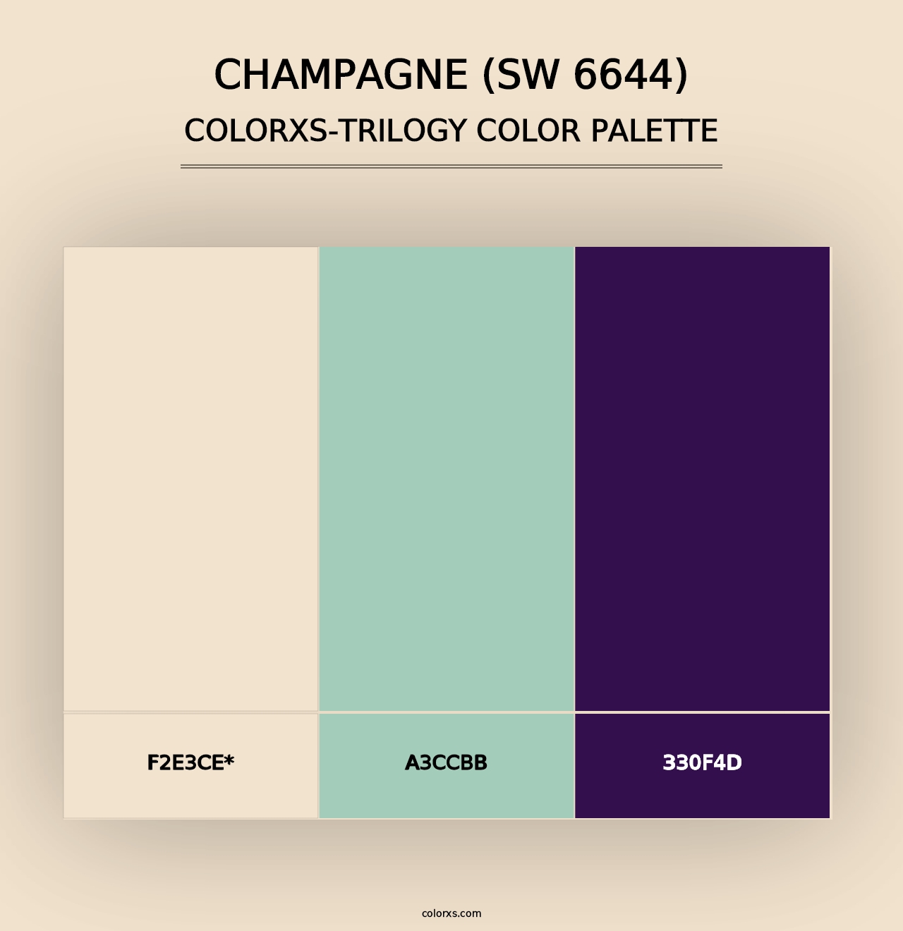 Champagne (SW 6644) - Colorxs Trilogy Palette