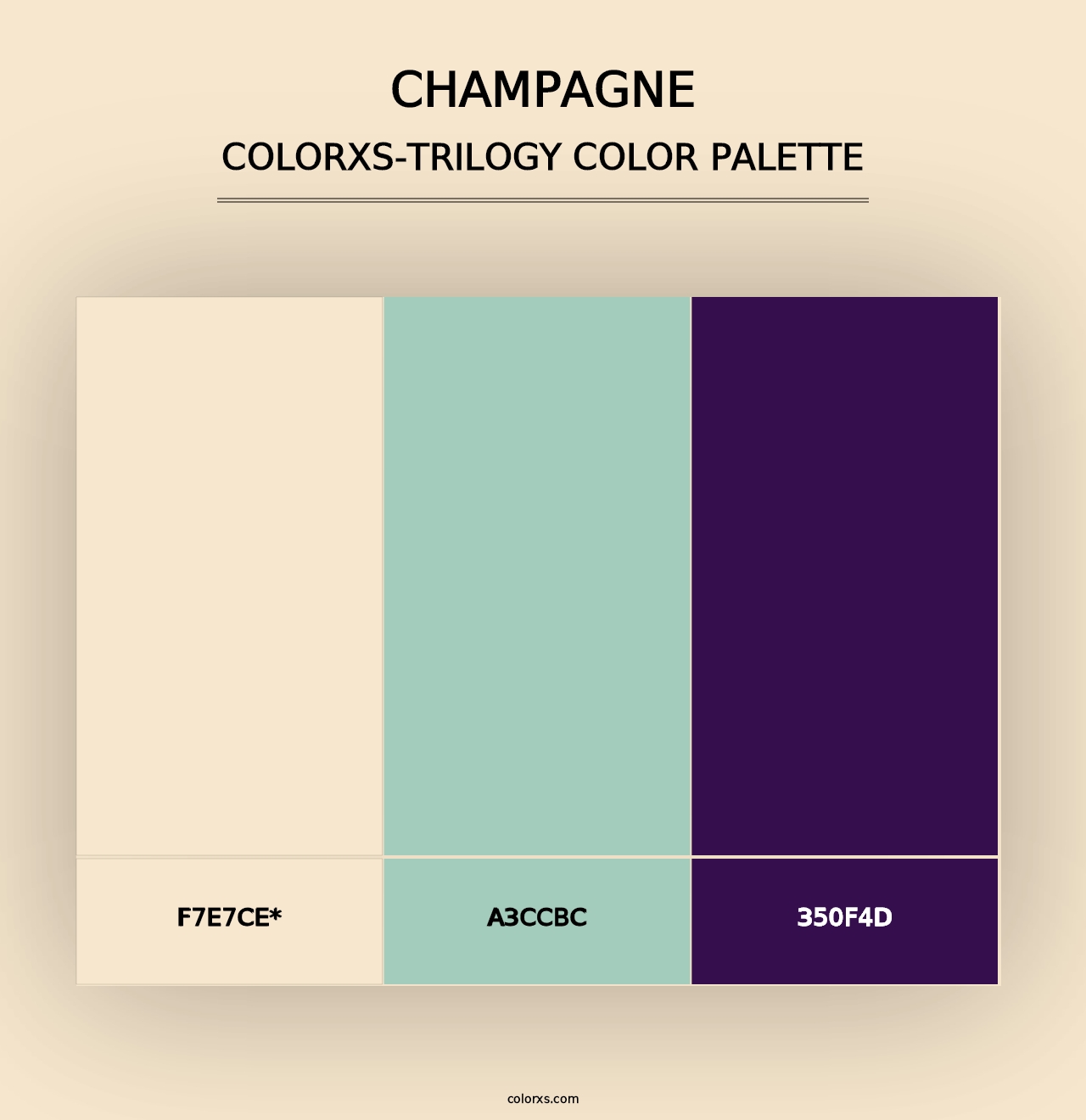 Champagne - Colorxs Trilogy Palette