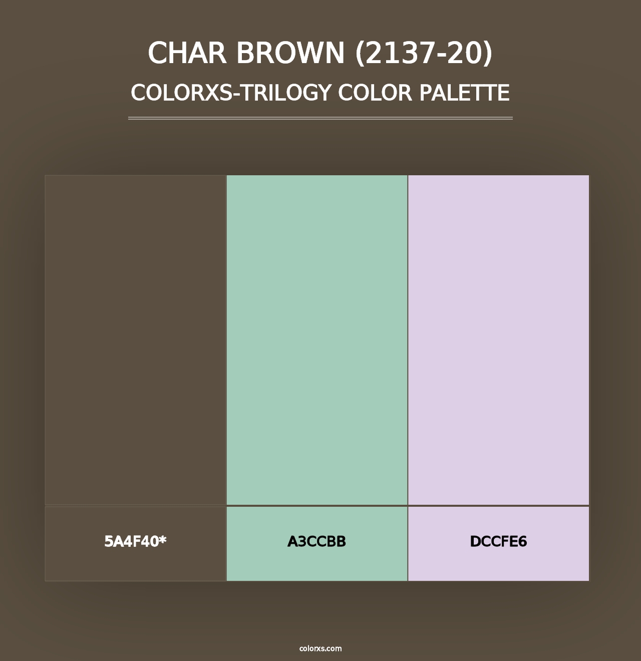 Char Brown (2137-20) - Colorxs Trilogy Palette