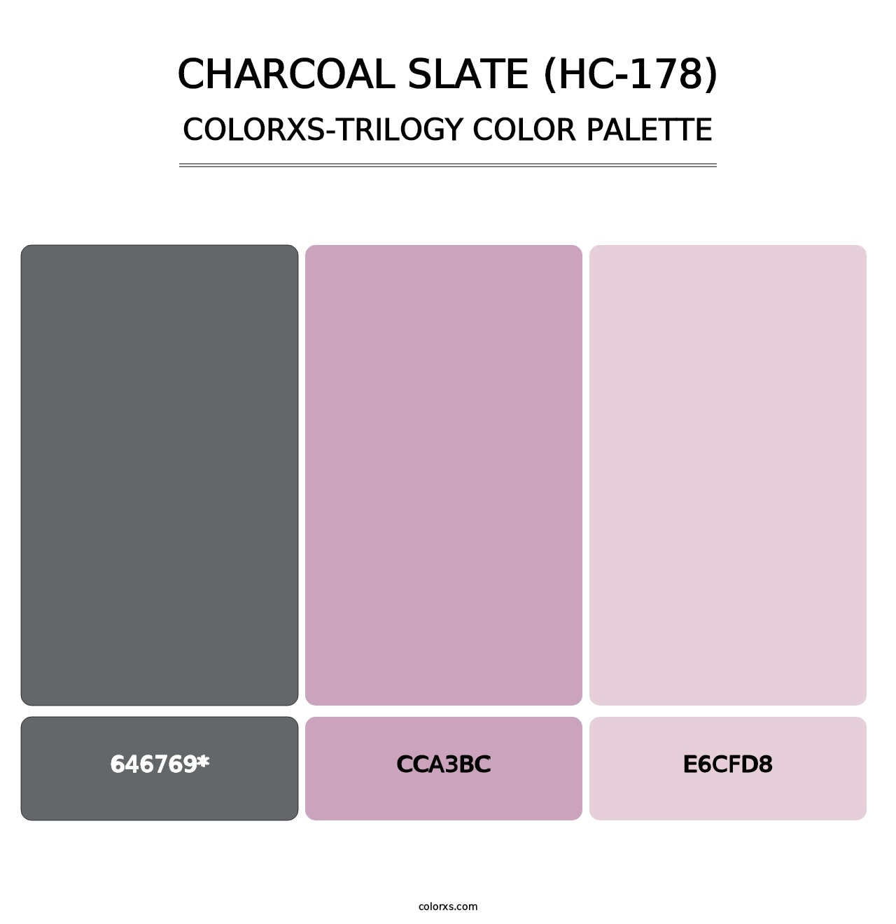 Charcoal Slate (HC-178) - Colorxs Trilogy Palette