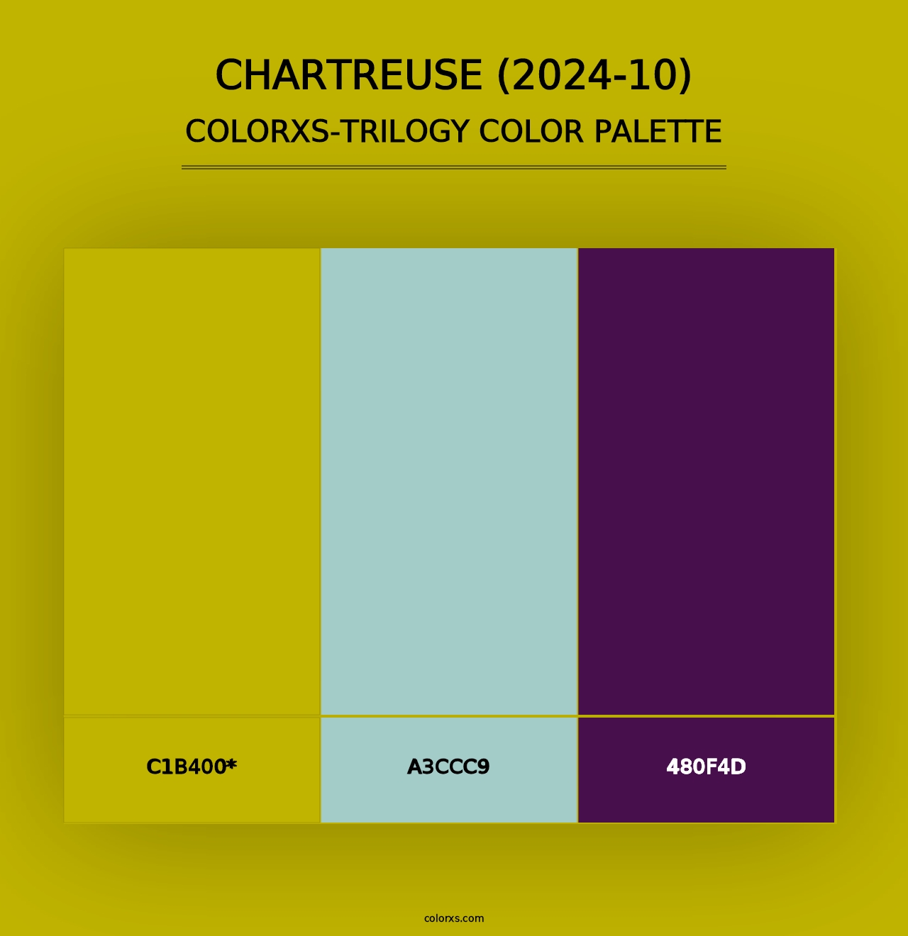 Chartreuse (2024-10) - Colorxs Trilogy Palette