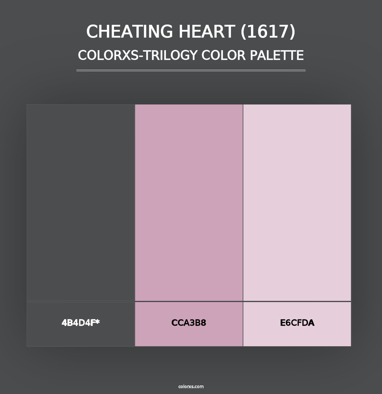 Cheating Heart (1617) - Colorxs Trilogy Palette