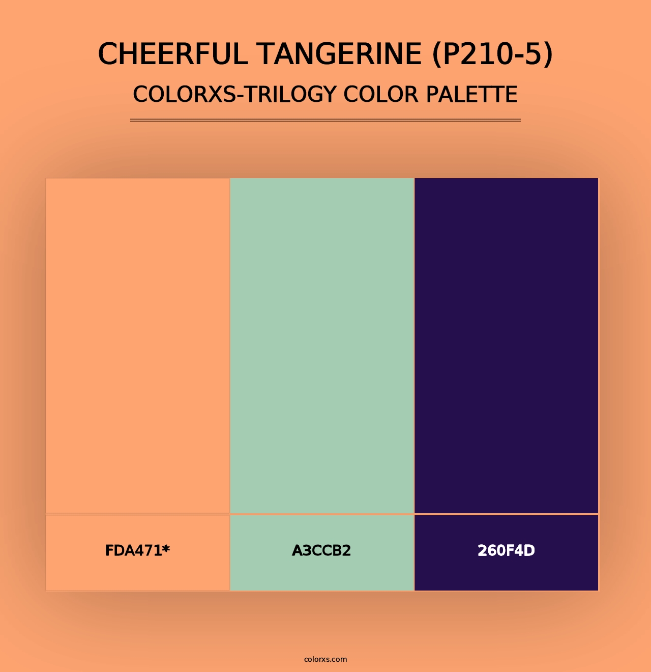 Cheerful Tangerine (P210-5) - Colorxs Trilogy Palette