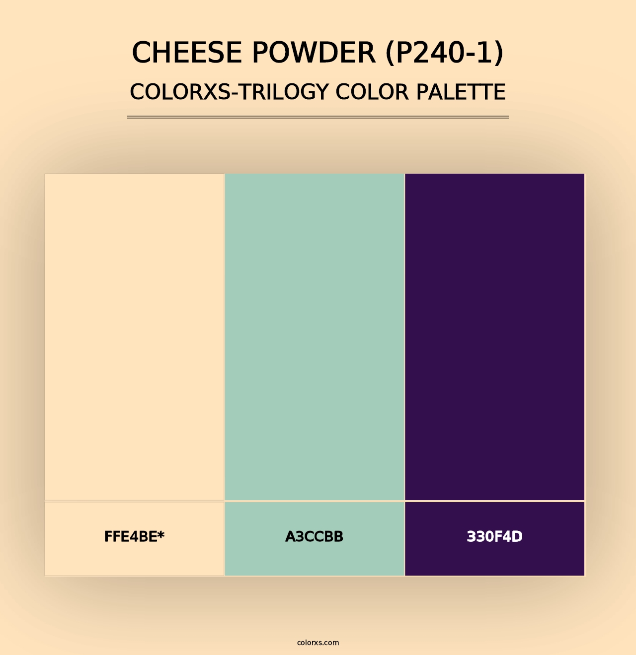 Cheese Powder (P240-1) - Colorxs Trilogy Palette