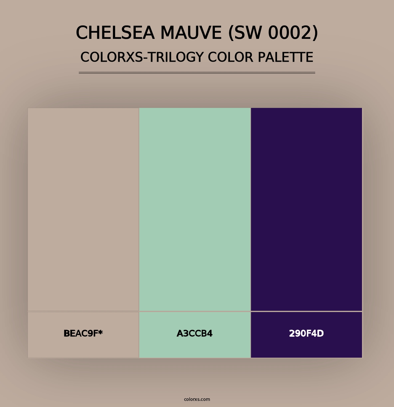 Chelsea Mauve (SW 0002) - Colorxs Trilogy Palette