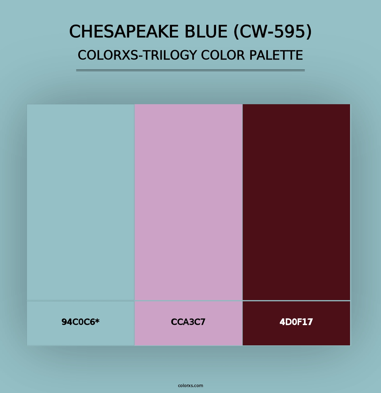 Chesapeake Blue (CW-595) - Colorxs Trilogy Palette