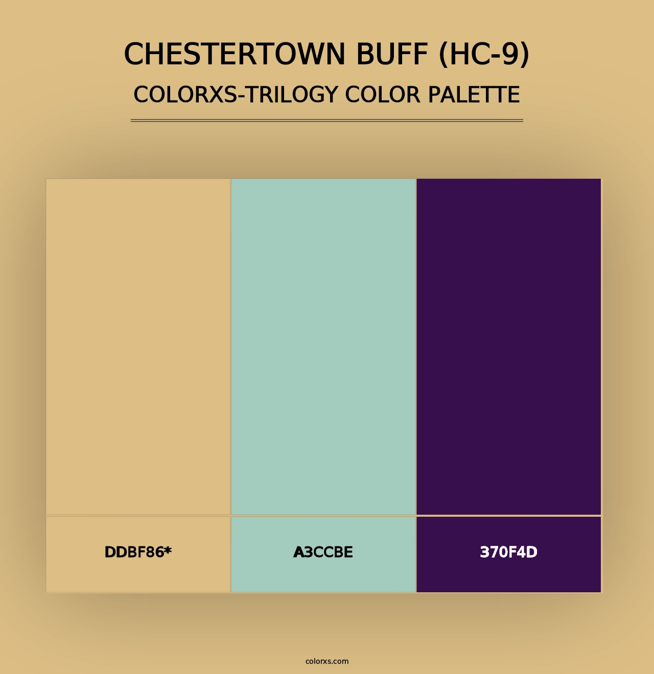 Chestertown Buff (HC-9) - Colorxs Trilogy Palette