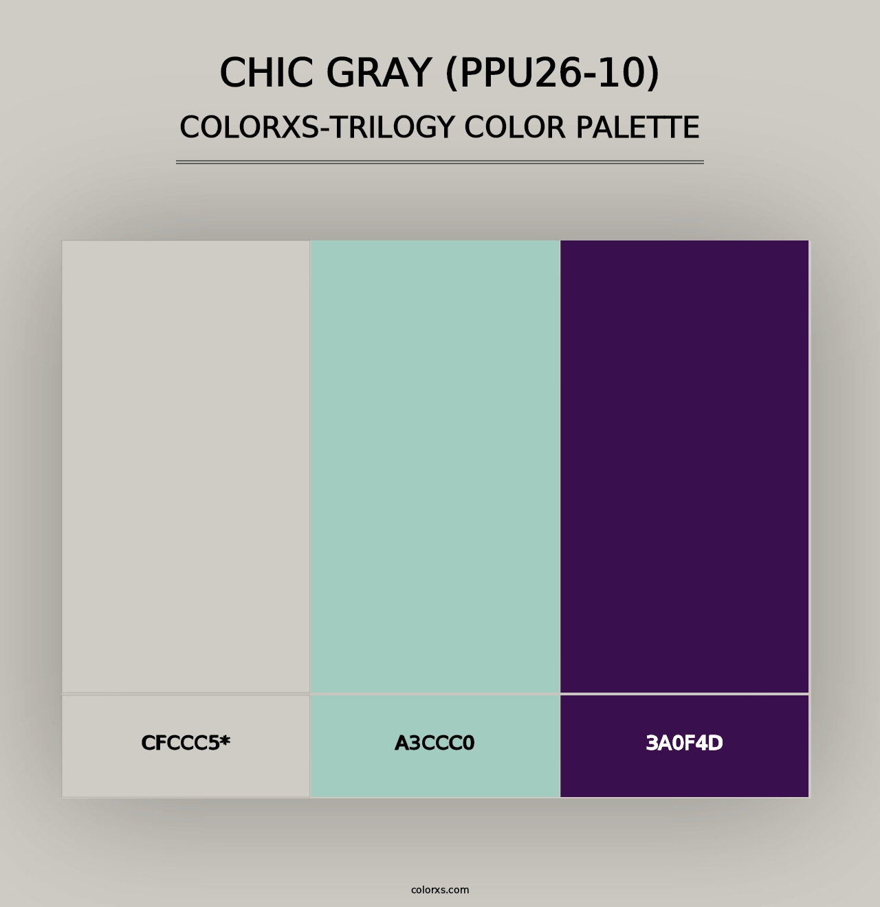 Chic Gray (PPU26-10) - Colorxs Trilogy Palette