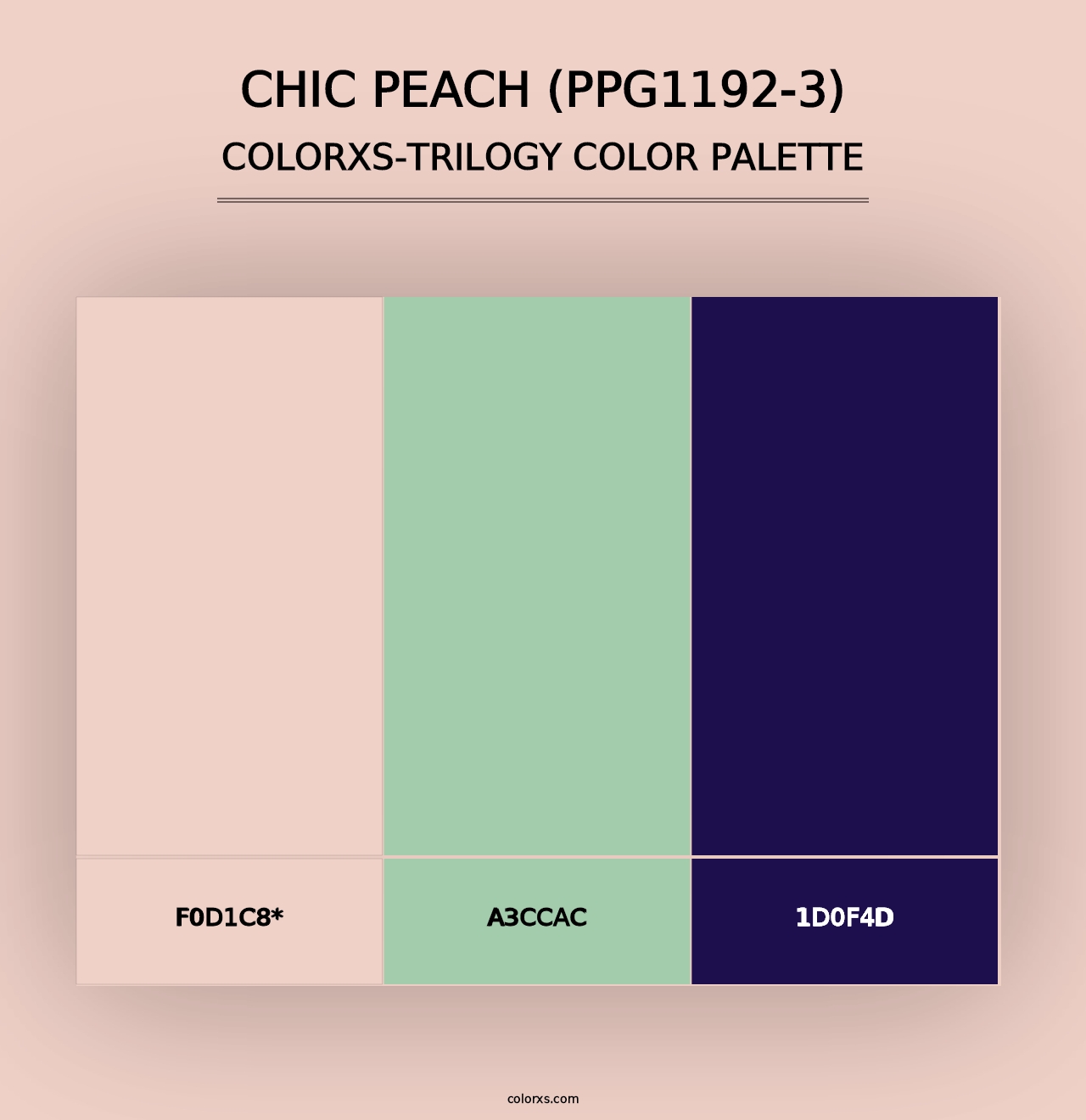 Chic Peach (PPG1192-3) - Colorxs Trilogy Palette