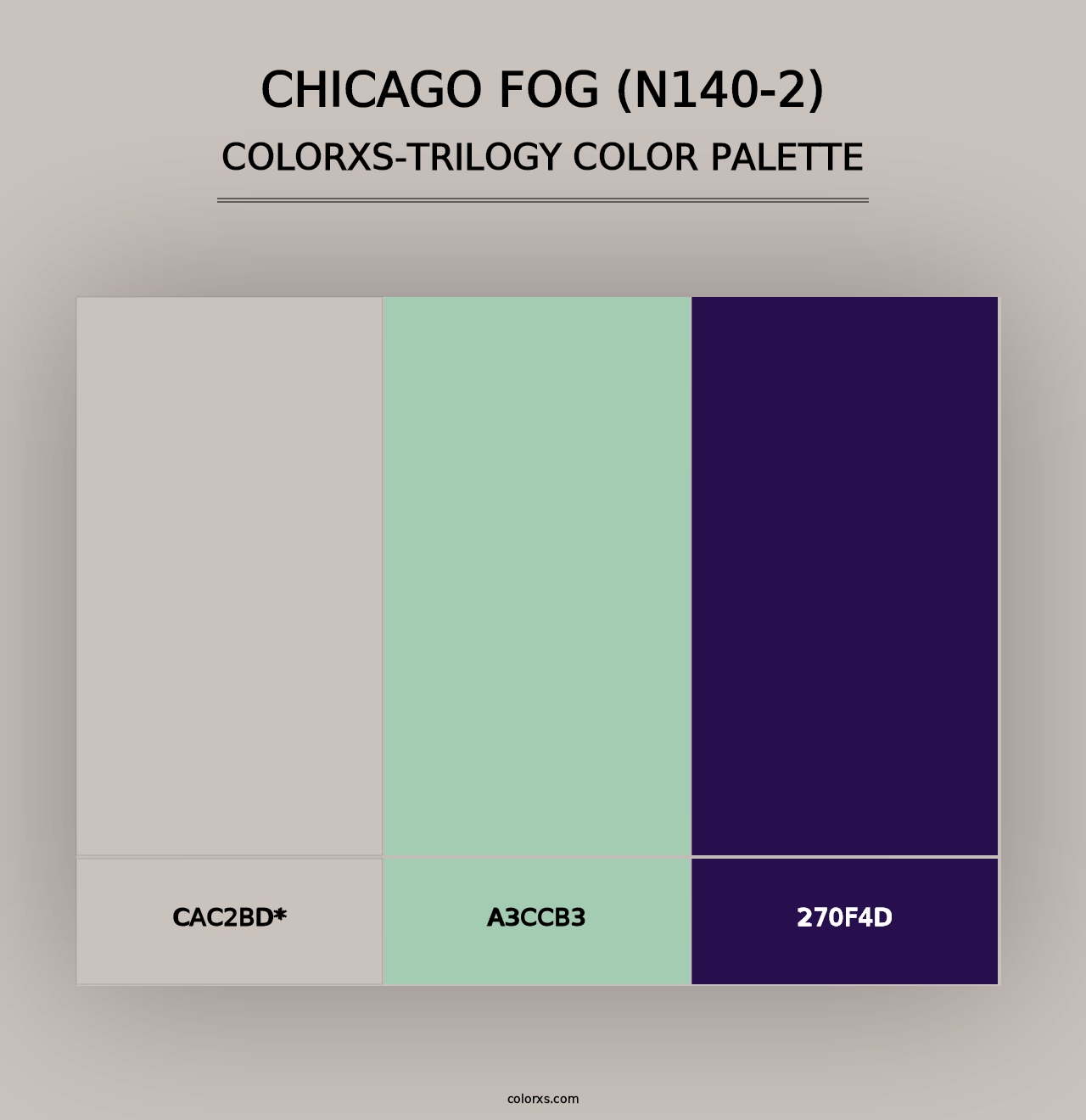 Chicago Fog (N140-2) - Colorxs Trilogy Palette