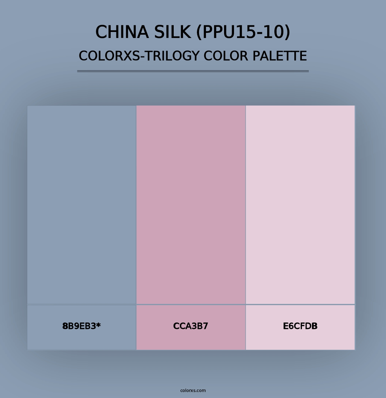 China Silk (PPU15-10) - Colorxs Trilogy Palette