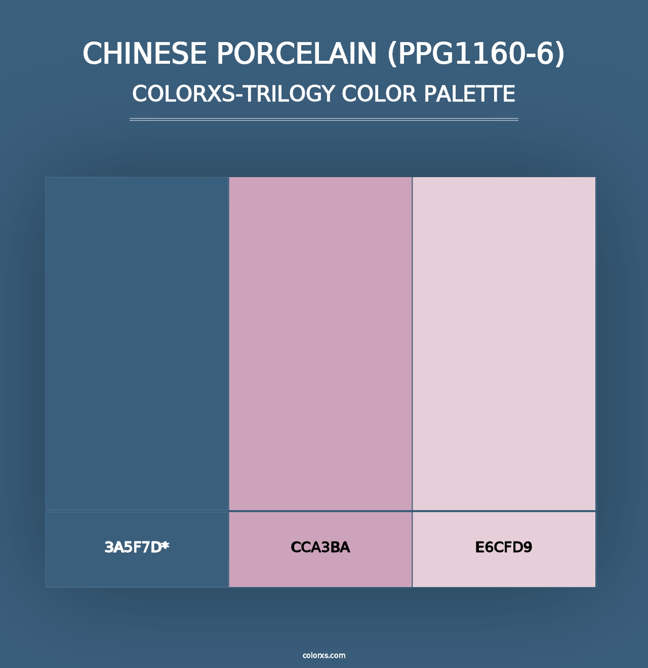 Chinese Porcelain (PPG1160-6) - Colorxs Trilogy Palette