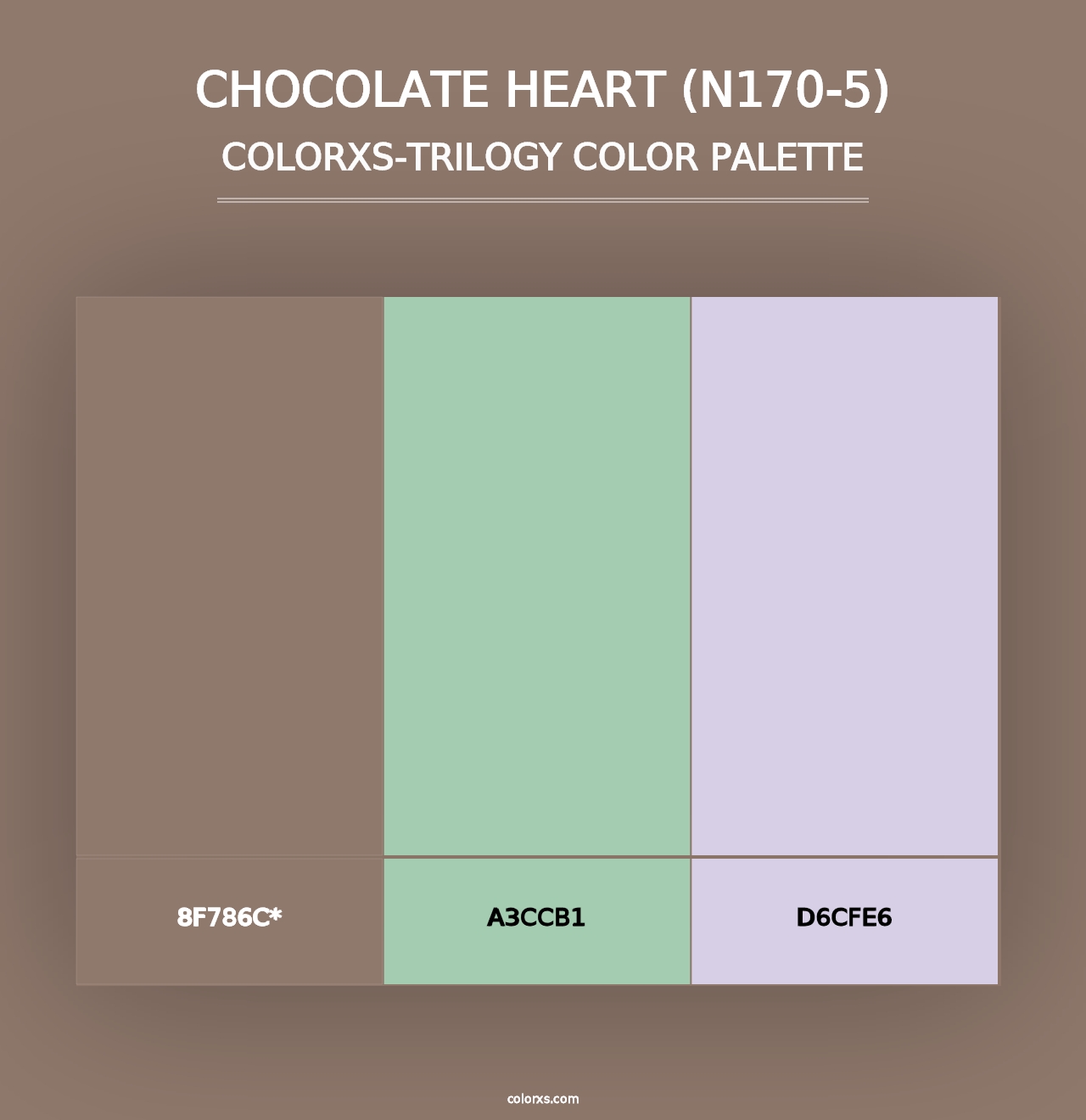 Chocolate Heart (N170-5) - Colorxs Trilogy Palette