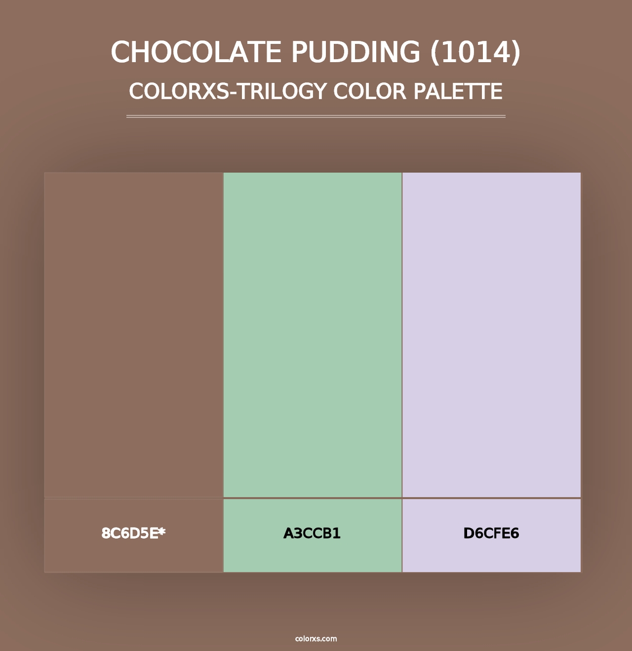 Chocolate Pudding (1014) - Colorxs Trilogy Palette