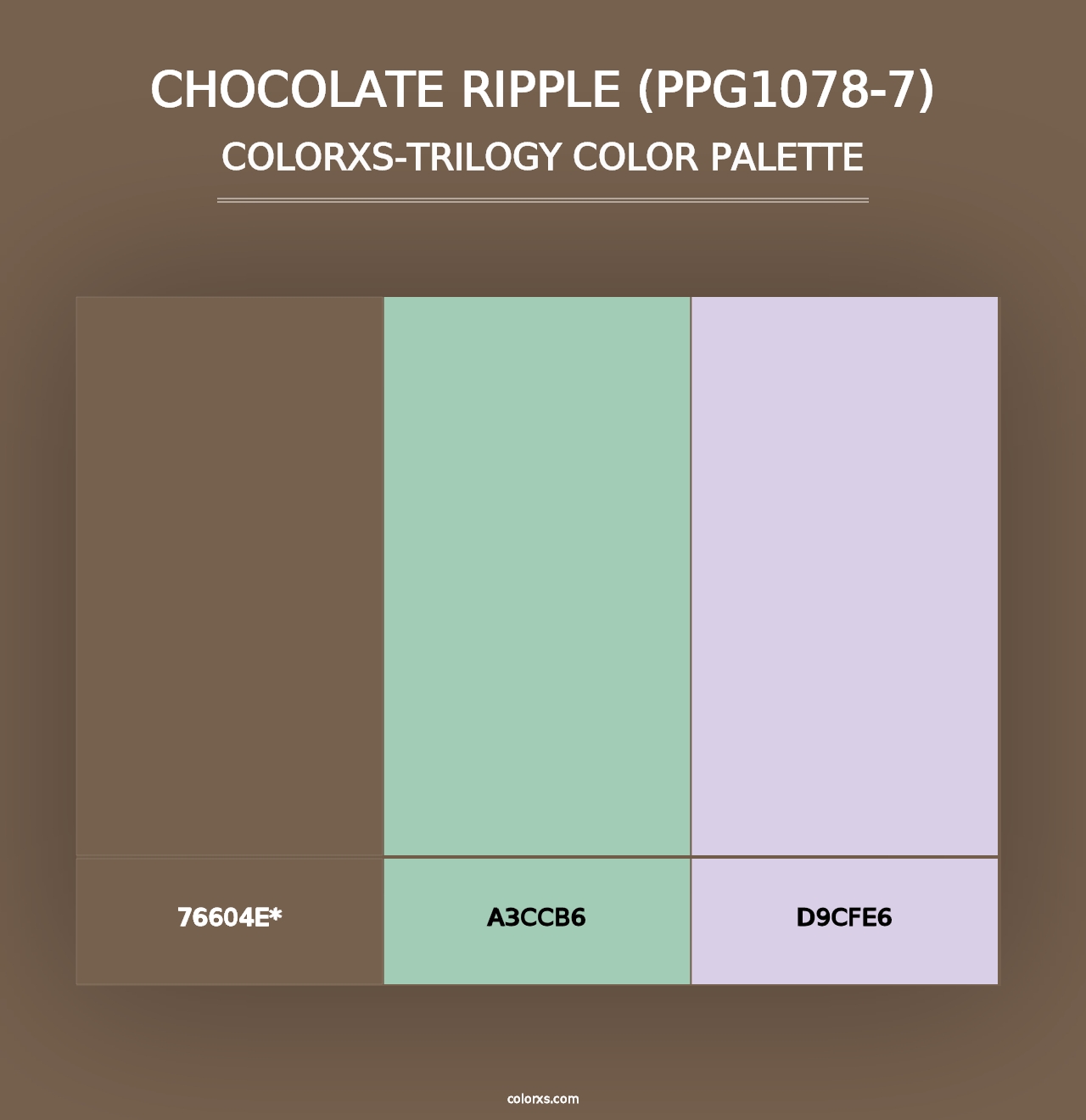 Chocolate Ripple (PPG1078-7) - Colorxs Trilogy Palette