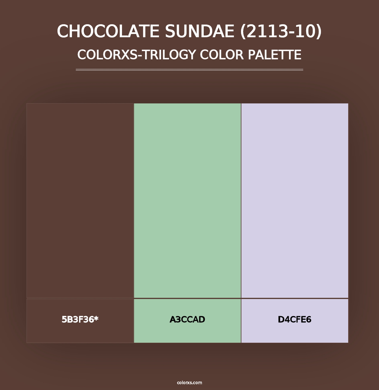 Chocolate Sundae (2113-10) - Colorxs Trilogy Palette