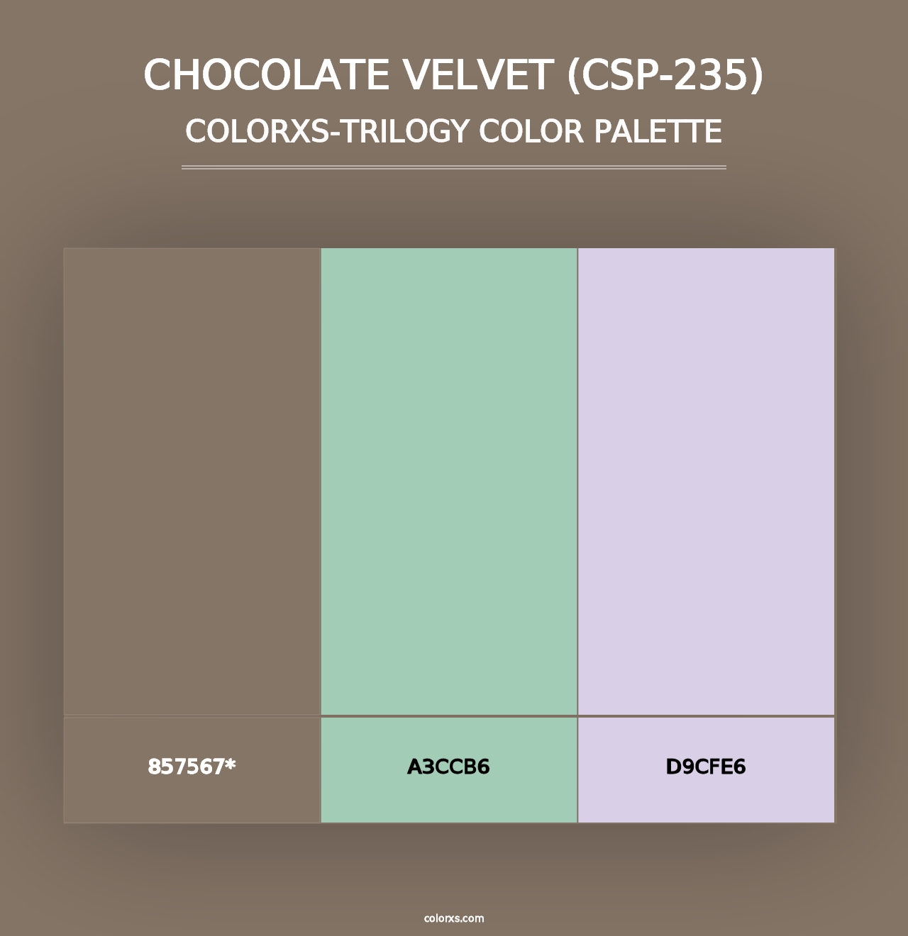 Chocolate Velvet (CSP-235) - Colorxs Trilogy Palette