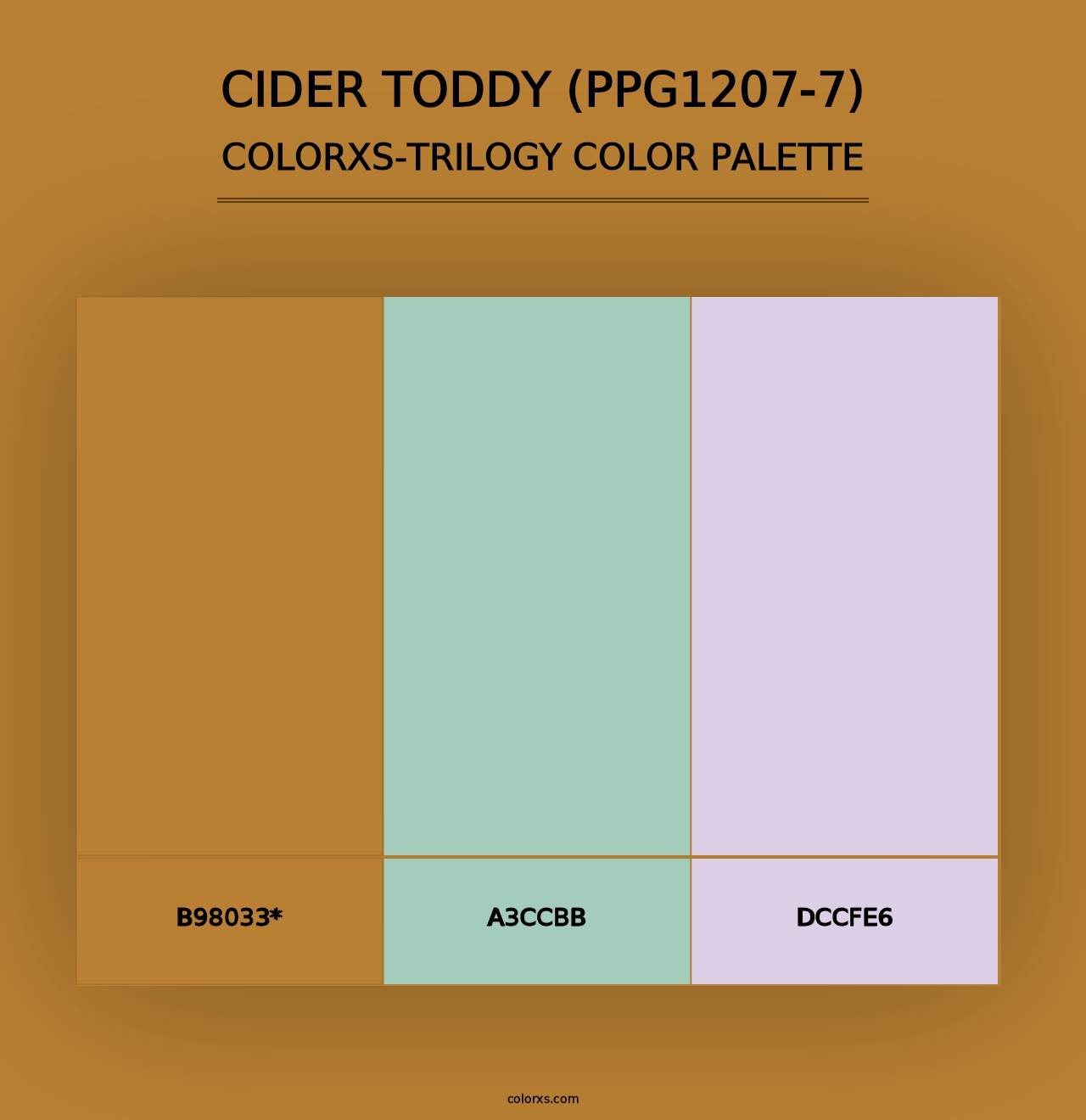 Cider Toddy (PPG1207-7) - Colorxs Trilogy Palette