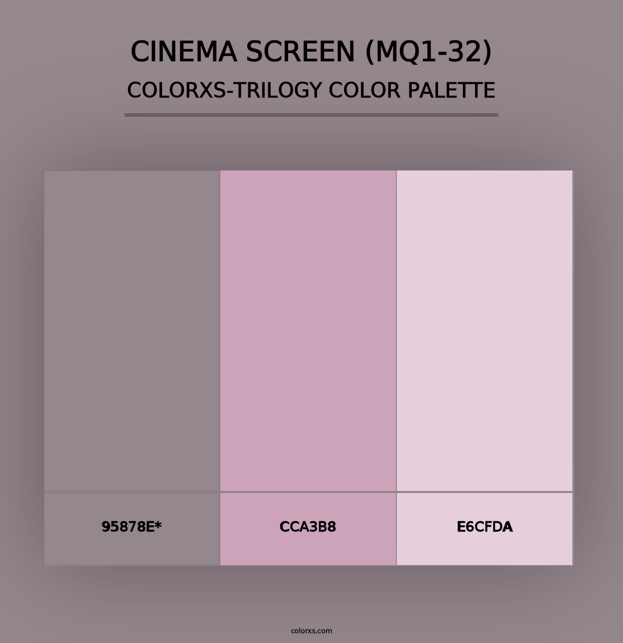 Cinema Screen (MQ1-32) - Colorxs Trilogy Palette