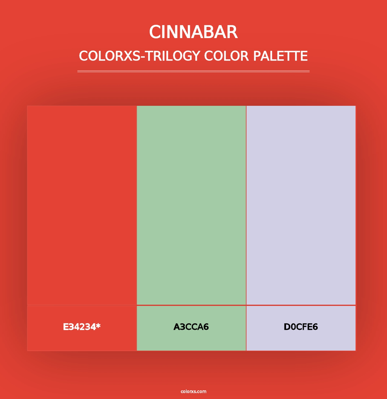 Cinnabar - Colorxs Trilogy Palette