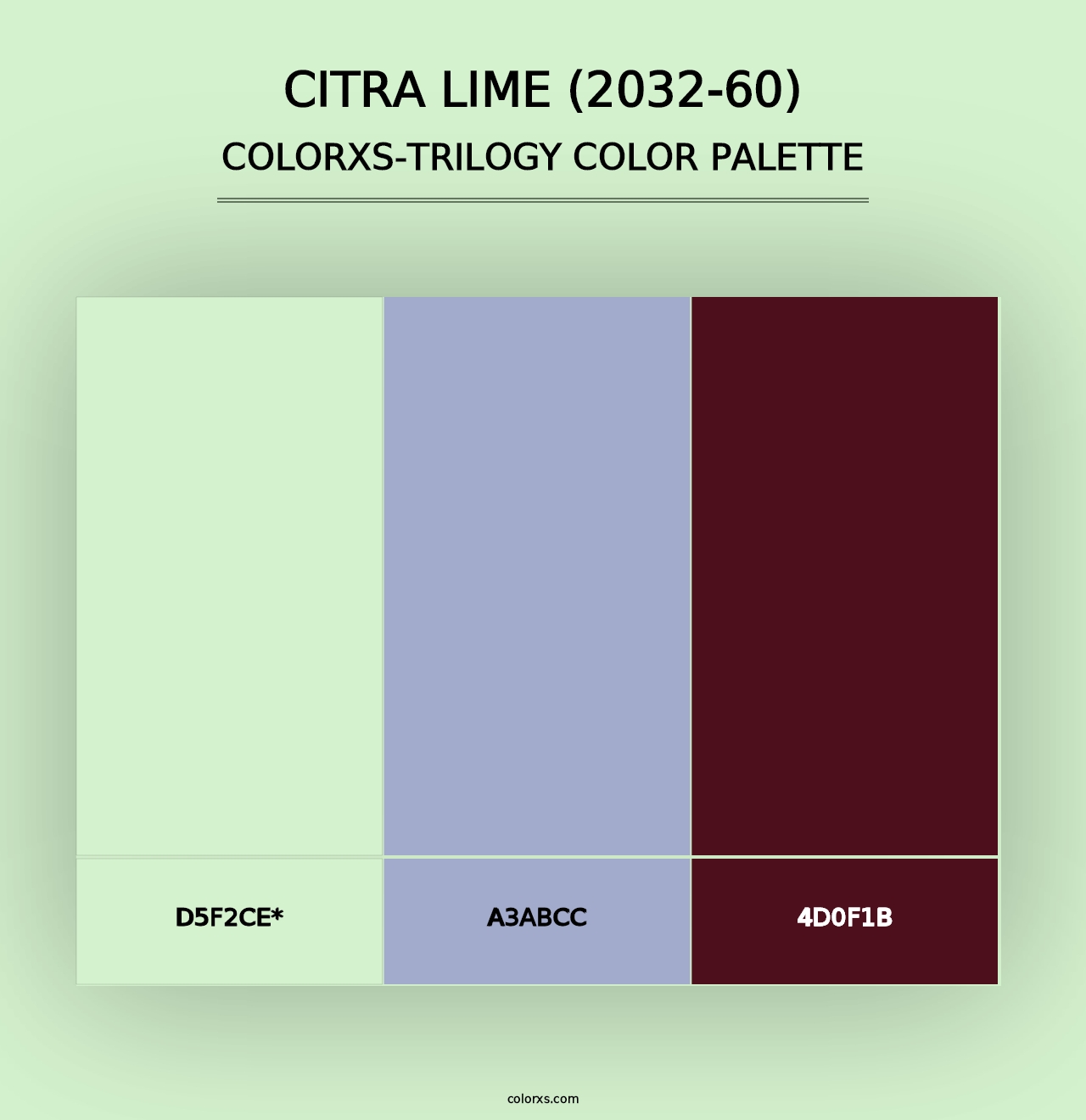 Citra Lime (2032-60) - Colorxs Trilogy Palette