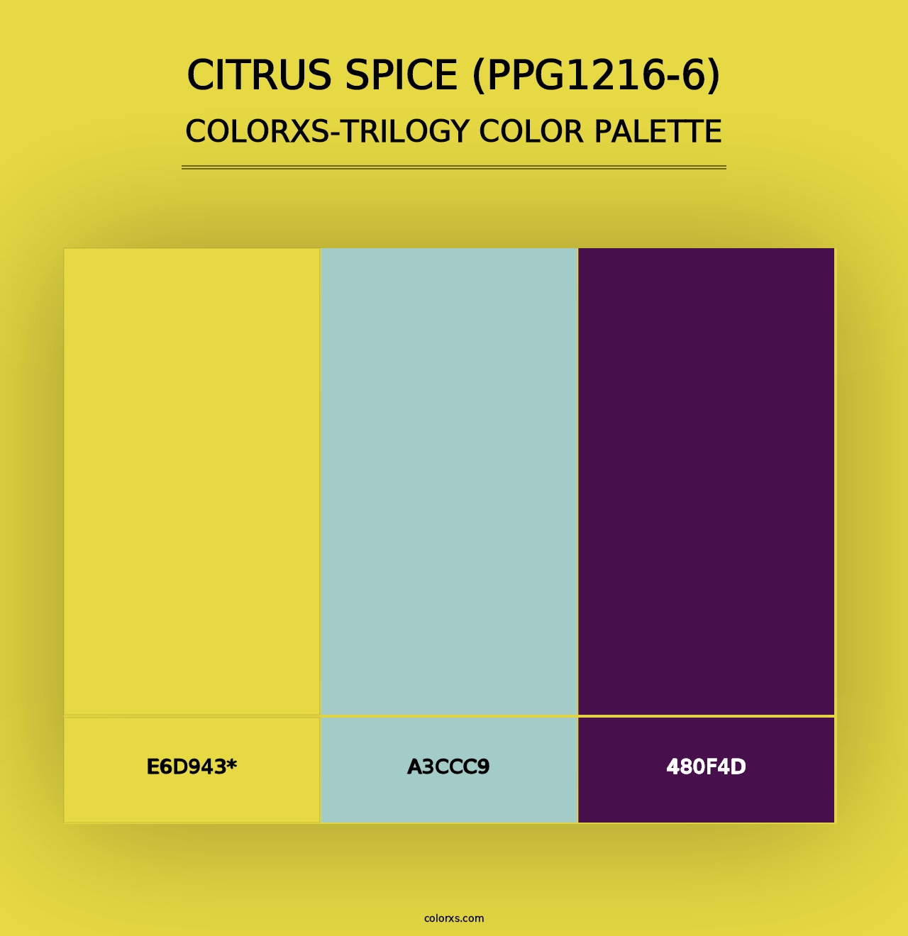 Citrus Spice (PPG1216-6) - Colorxs Trilogy Palette