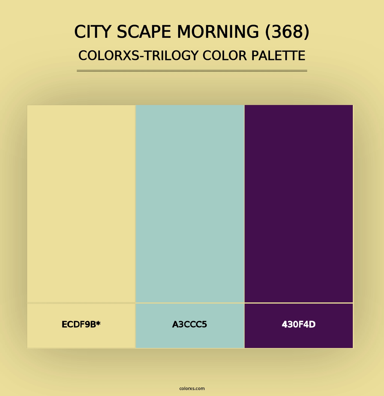 City Scape Morning (368) - Colorxs Trilogy Palette