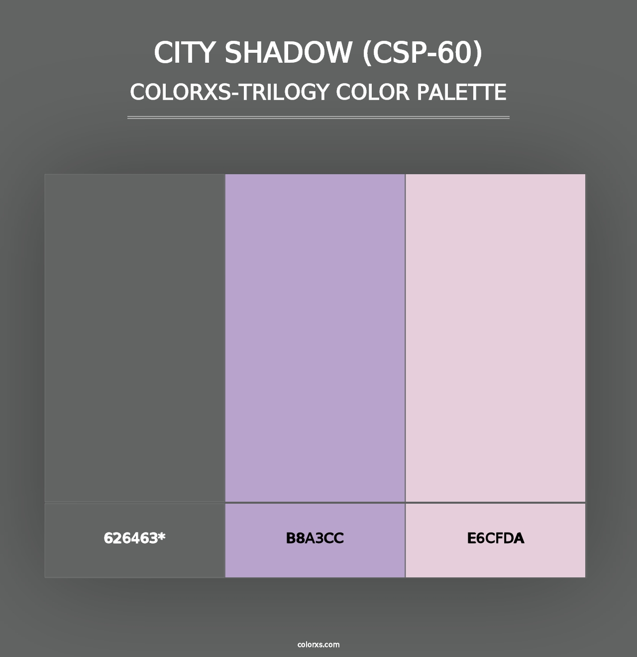 City Shadow (CSP-60) - Colorxs Trilogy Palette