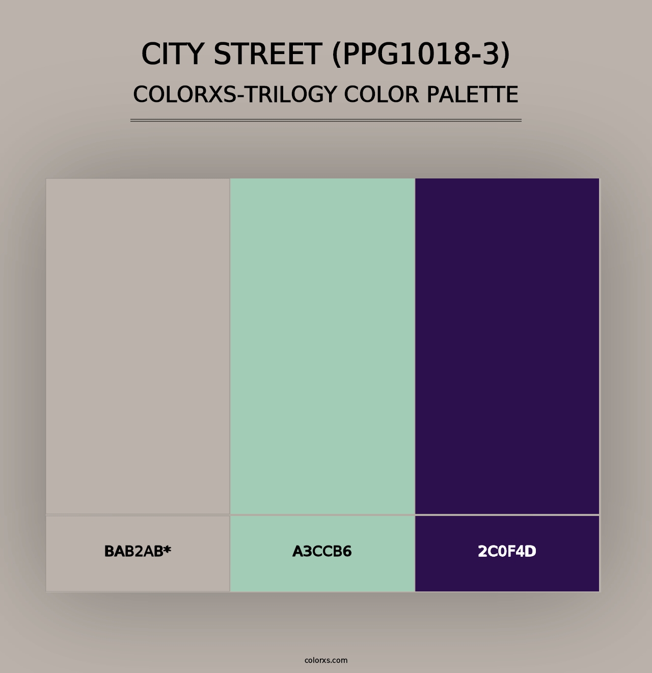 City Street (PPG1018-3) - Colorxs Trilogy Palette