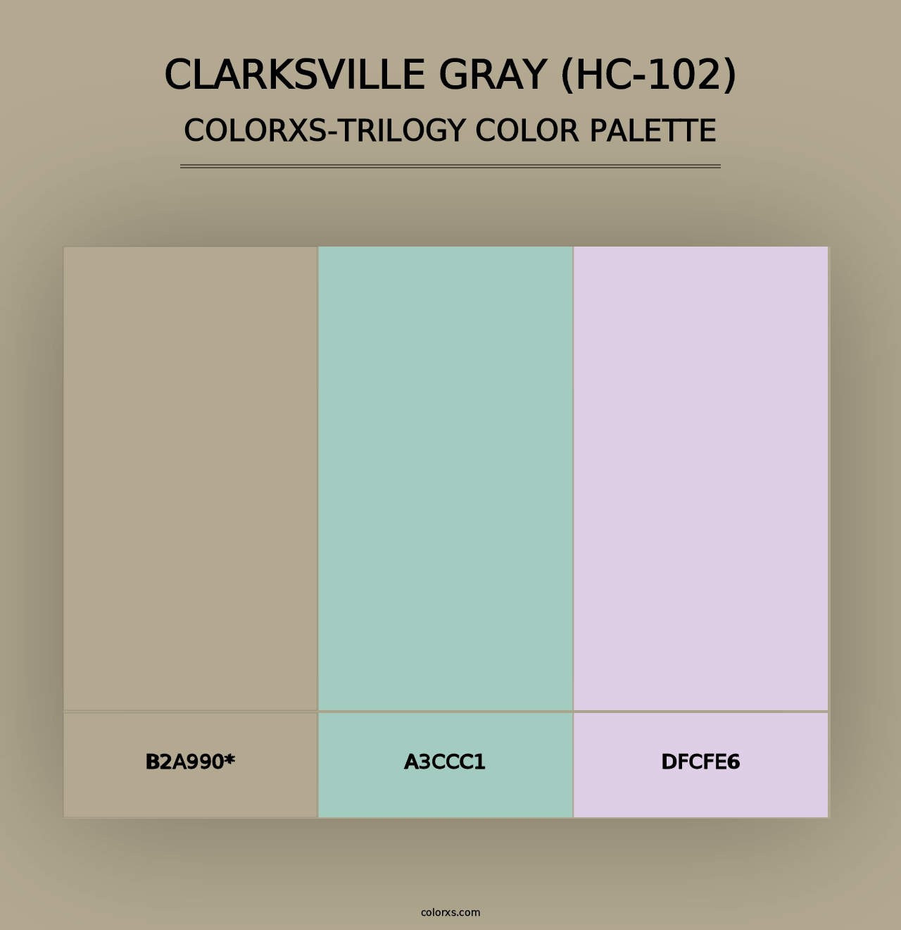 Clarksville Gray (HC-102) - Colorxs Trilogy Palette