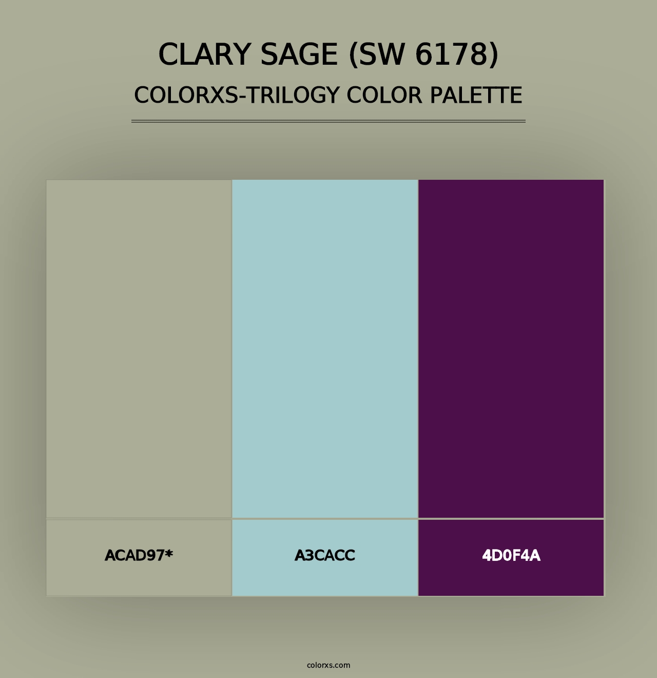 Clary Sage (SW 6178) - Colorxs Trilogy Palette