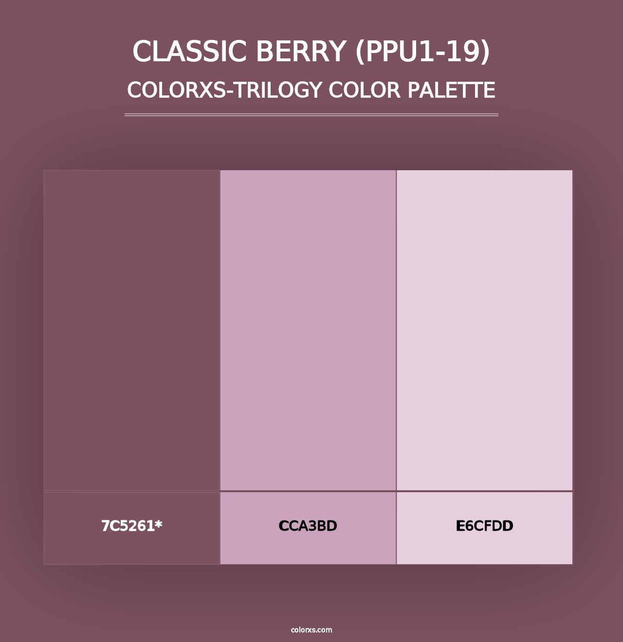 Classic Berry (PPU1-19) - Colorxs Trilogy Palette