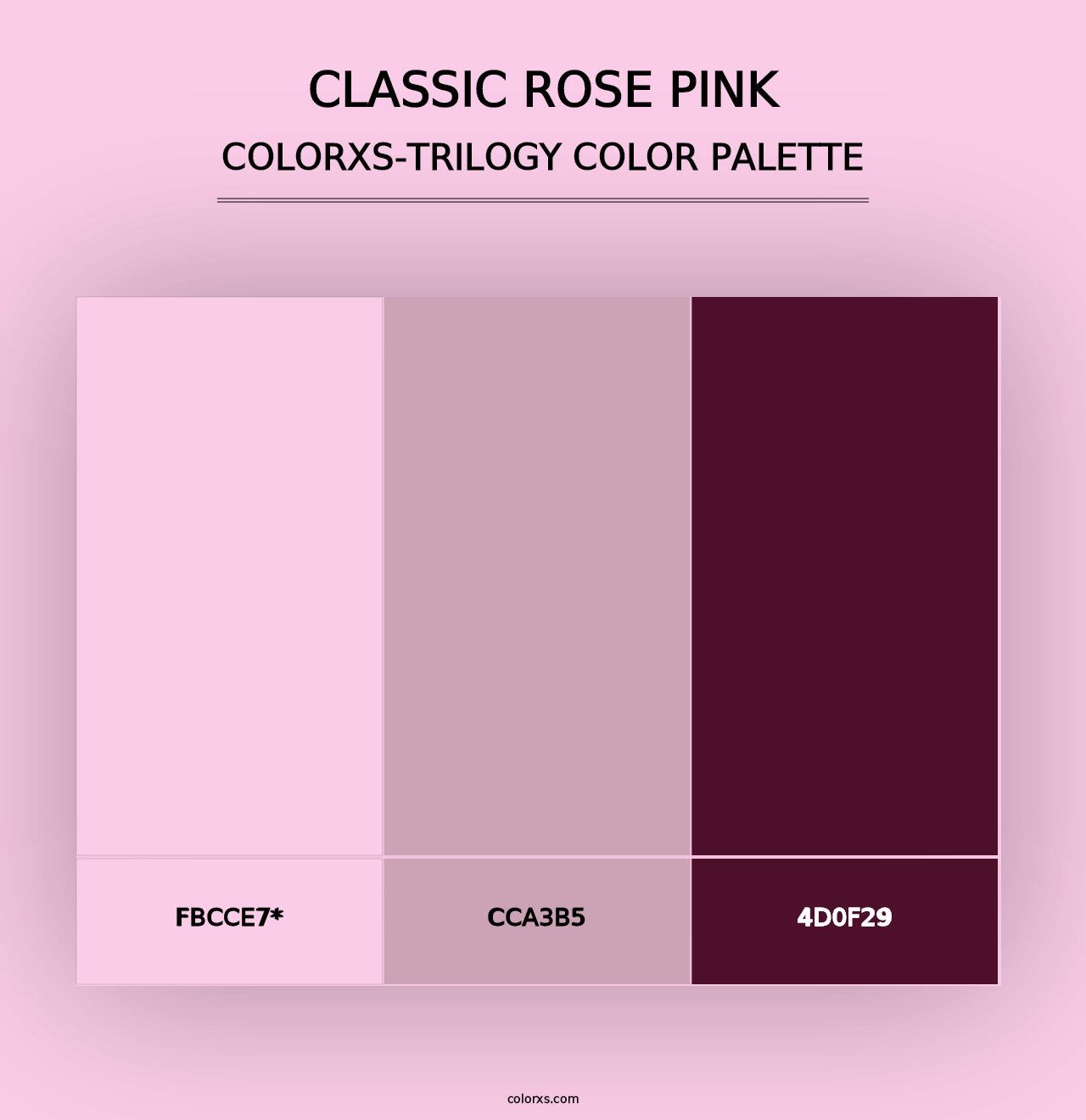 Classic Rose Pink - Colorxs Trilogy Palette