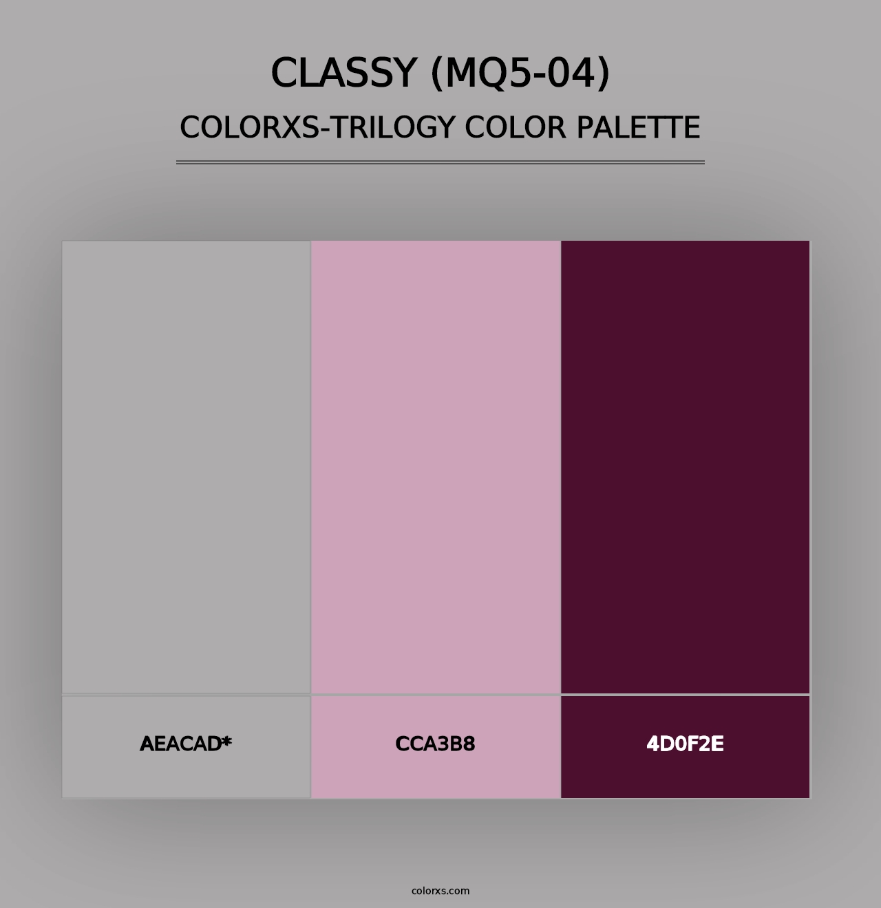 Classy (MQ5-04) - Colorxs Trilogy Palette