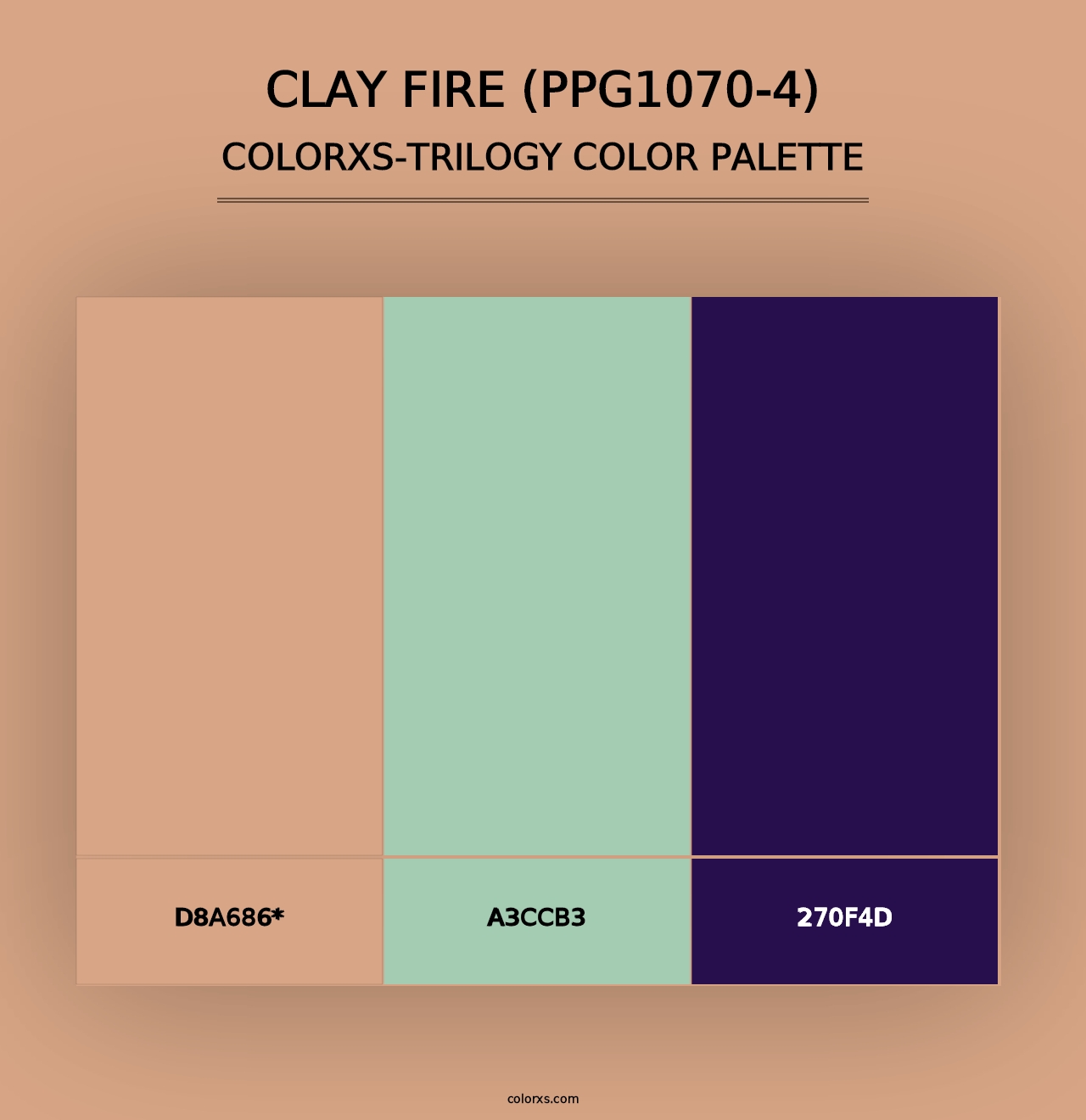 Clay Fire (PPG1070-4) - Colorxs Trilogy Palette