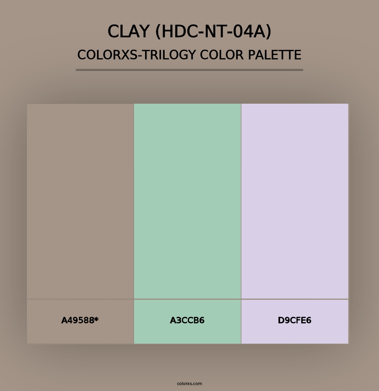 Clay (HDC-NT-04A) - Colorxs Trilogy Palette