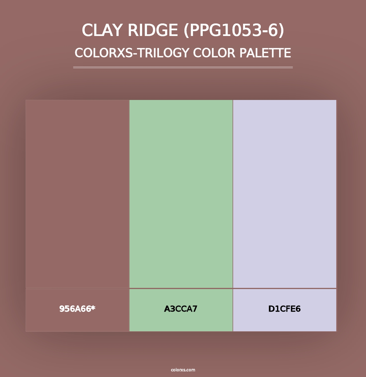 Clay Ridge (PPG1053-6) - Colorxs Trilogy Palette