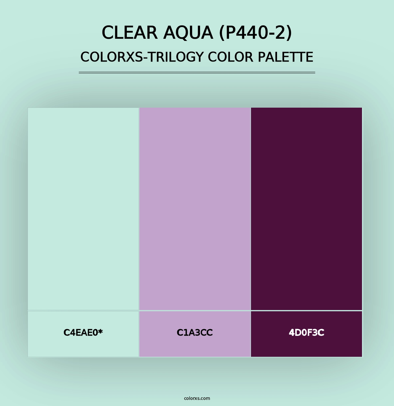 Clear Aqua (P440-2) - Colorxs Trilogy Palette