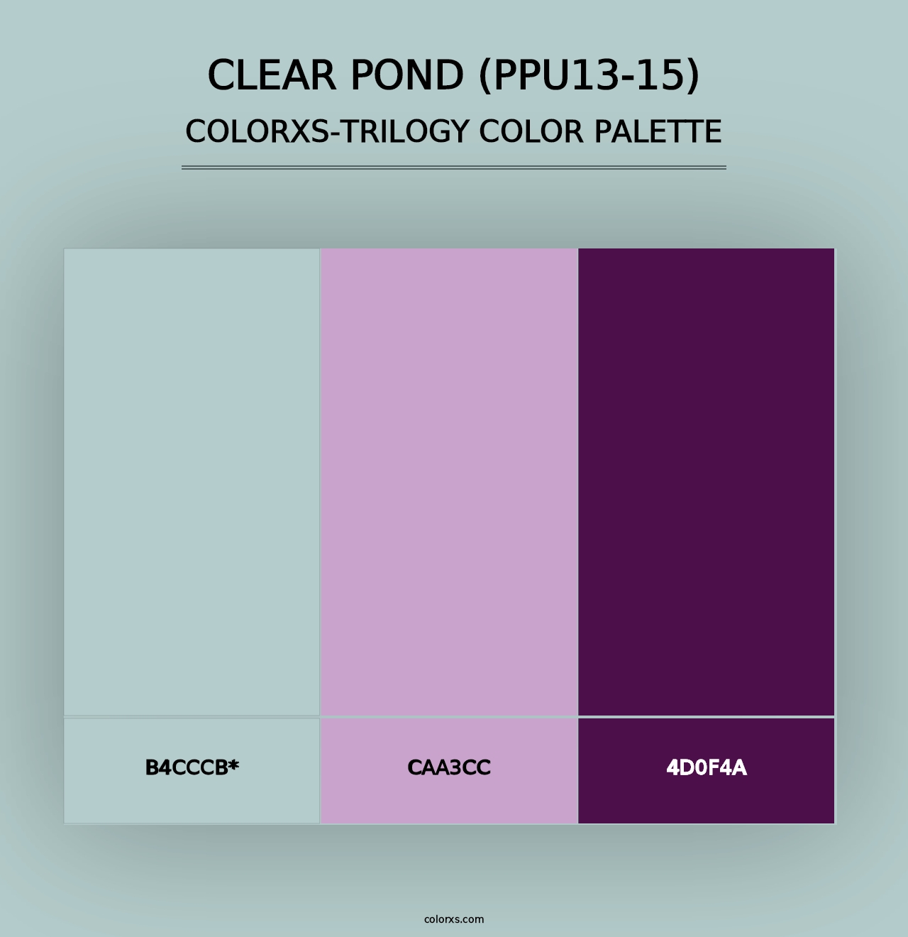 Clear Pond (PPU13-15) - Colorxs Trilogy Palette