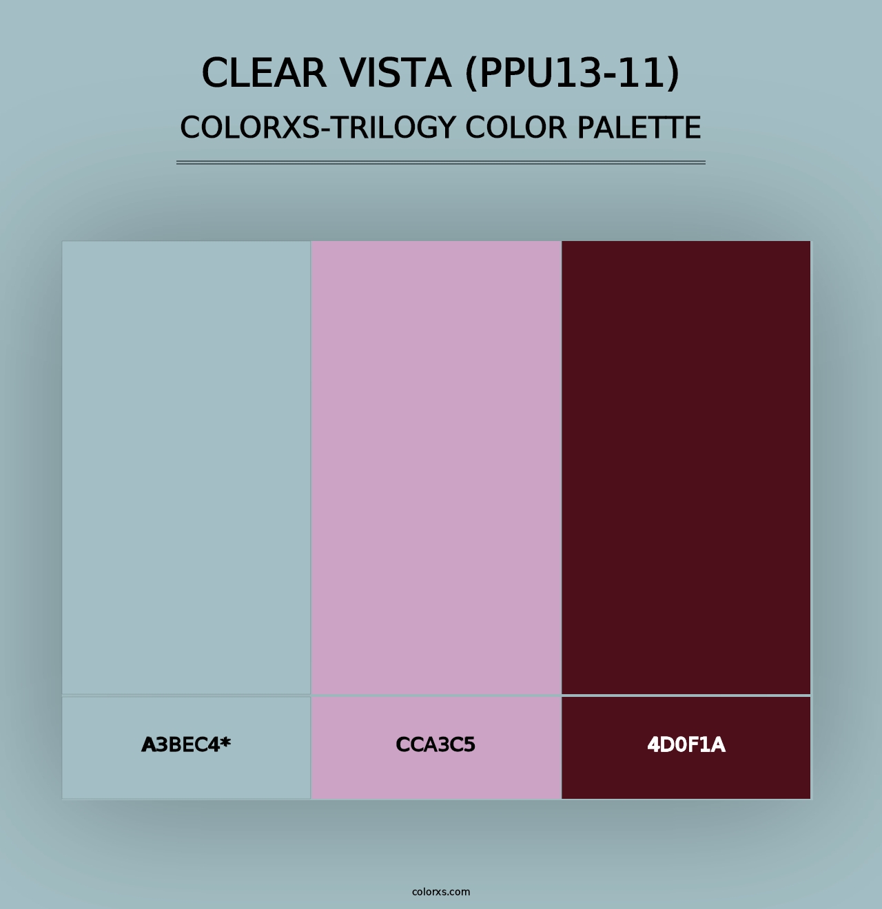 Clear Vista (PPU13-11) - Colorxs Trilogy Palette