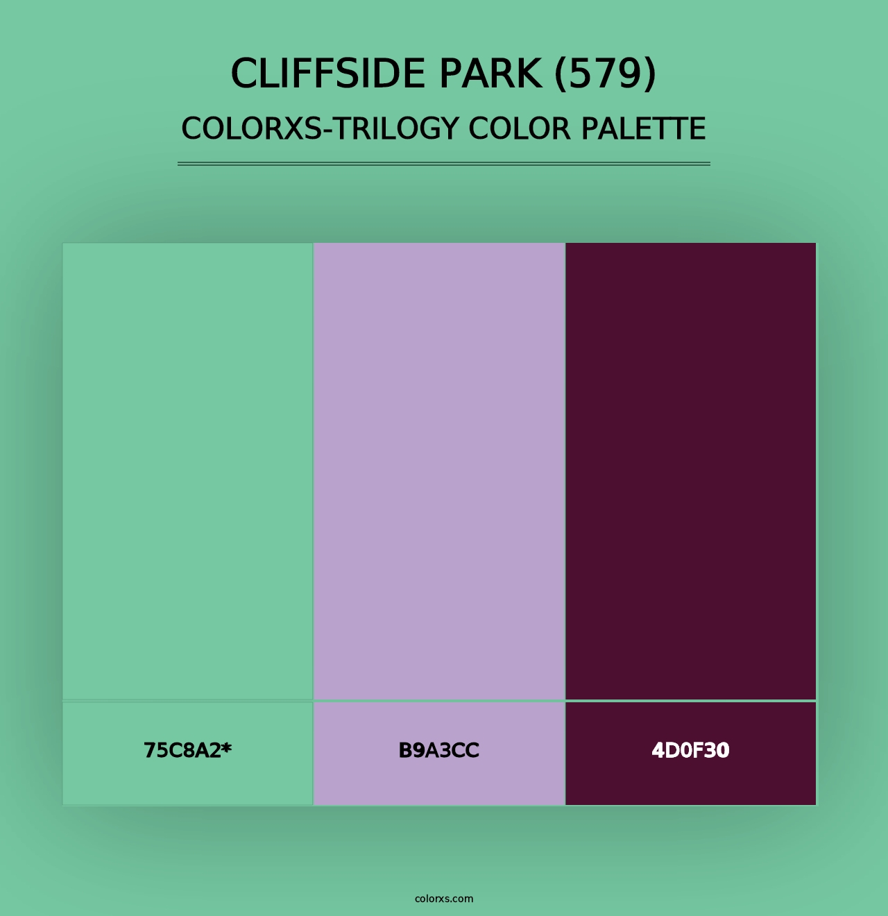 Cliffside Park (579) - Colorxs Trilogy Palette