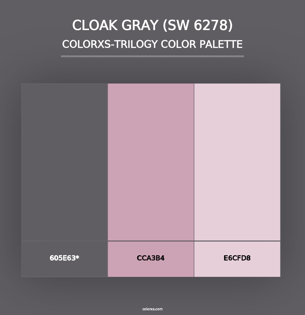 Cloak Gray (SW 6278) - Colorxs Trilogy Palette