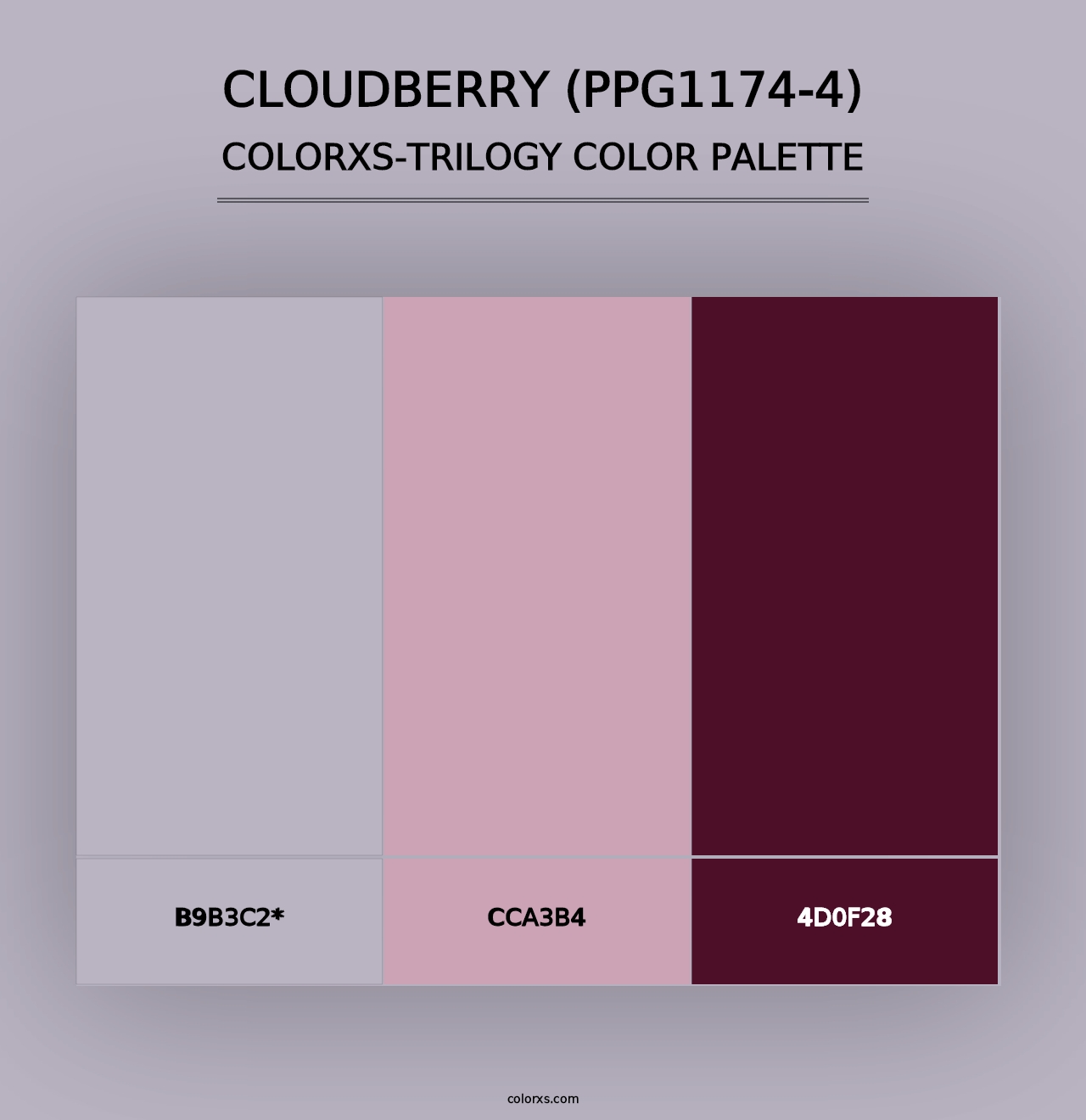 Cloudberry (PPG1174-4) - Colorxs Trilogy Palette