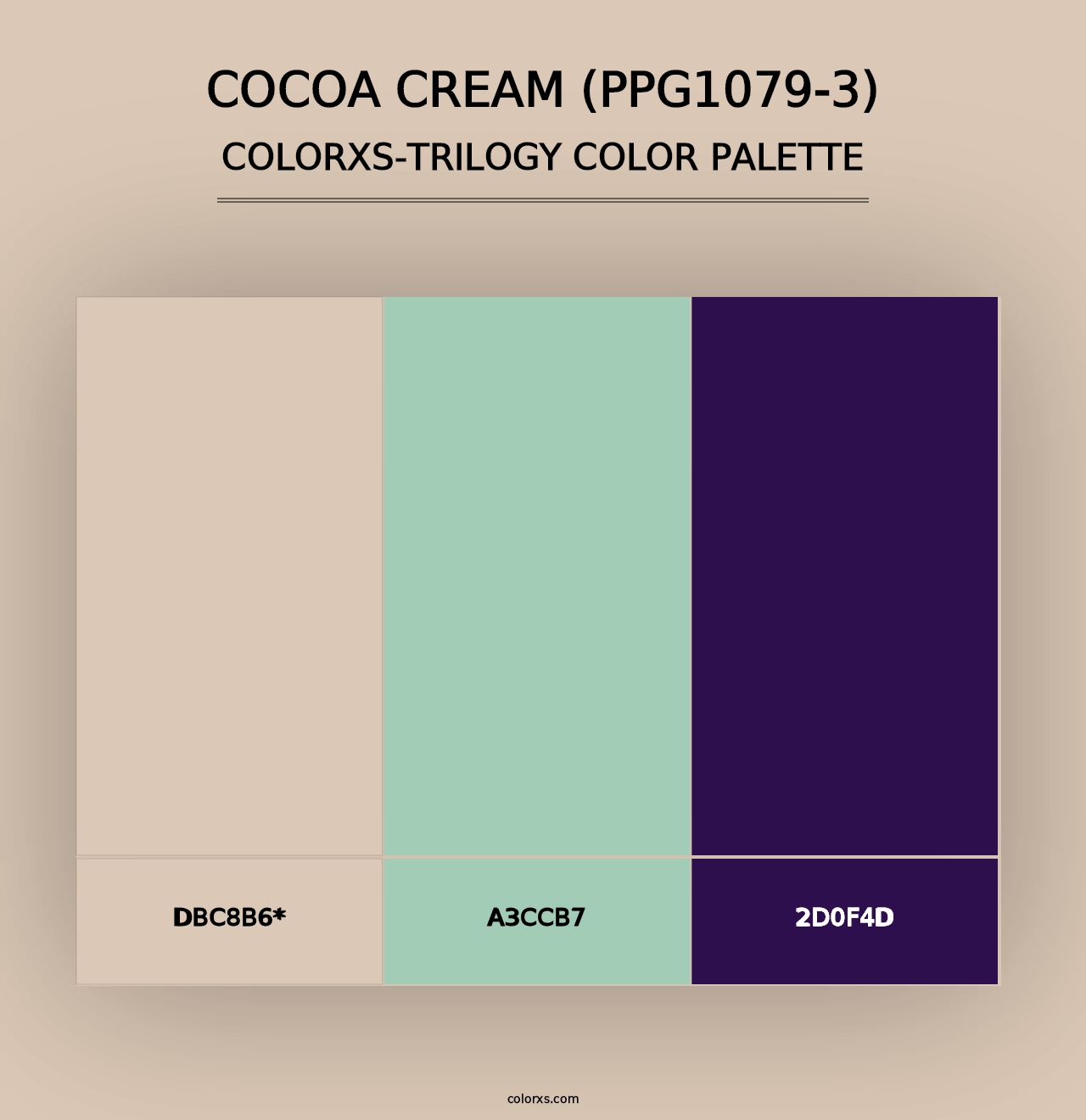 Cocoa Cream (PPG1079-3) - Colorxs Trilogy Palette