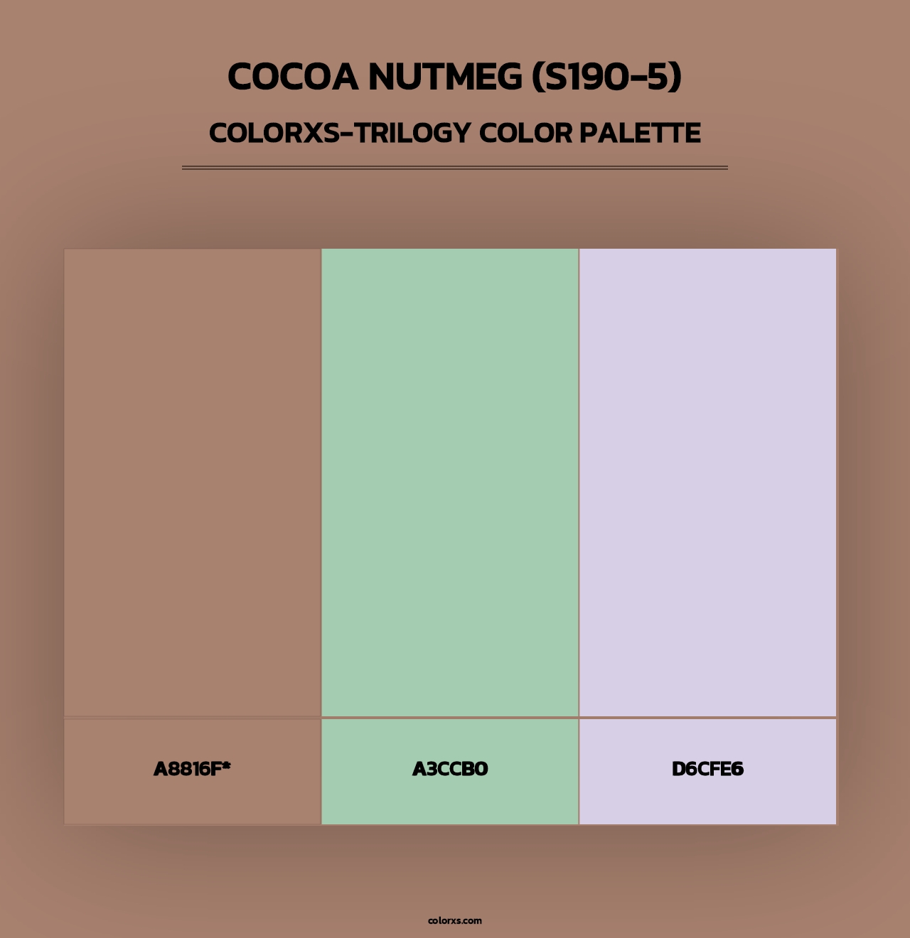 Cocoa Nutmeg (S190-5) - Colorxs Trilogy Palette