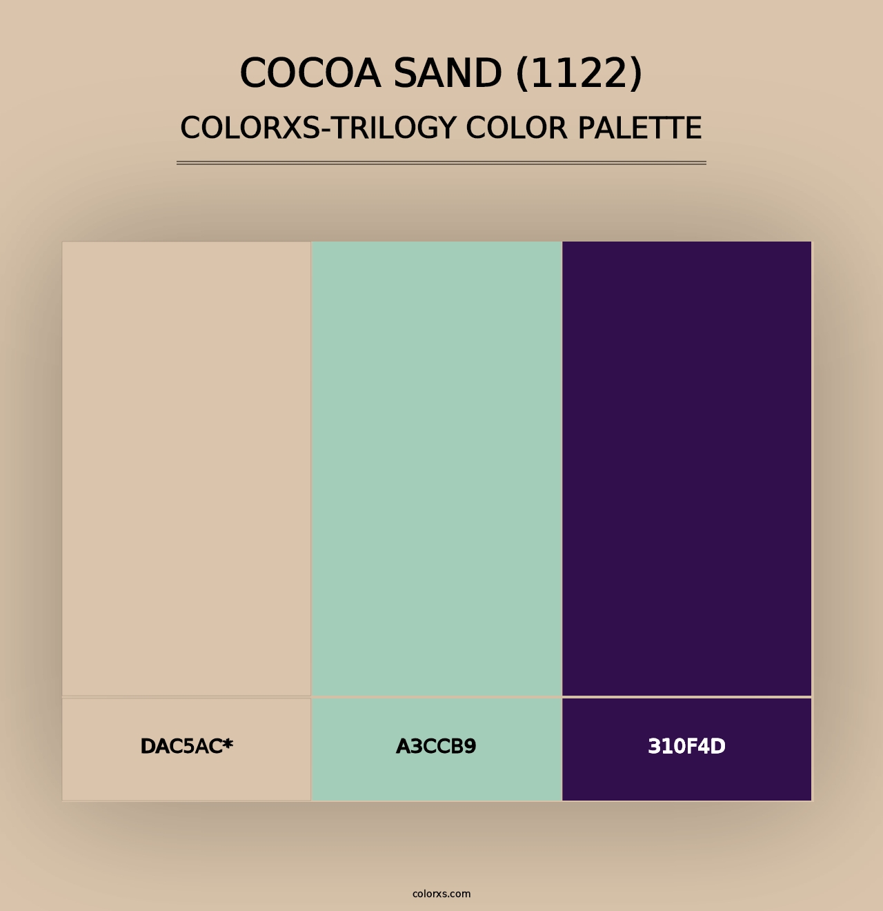 Cocoa Sand (1122) - Colorxs Trilogy Palette