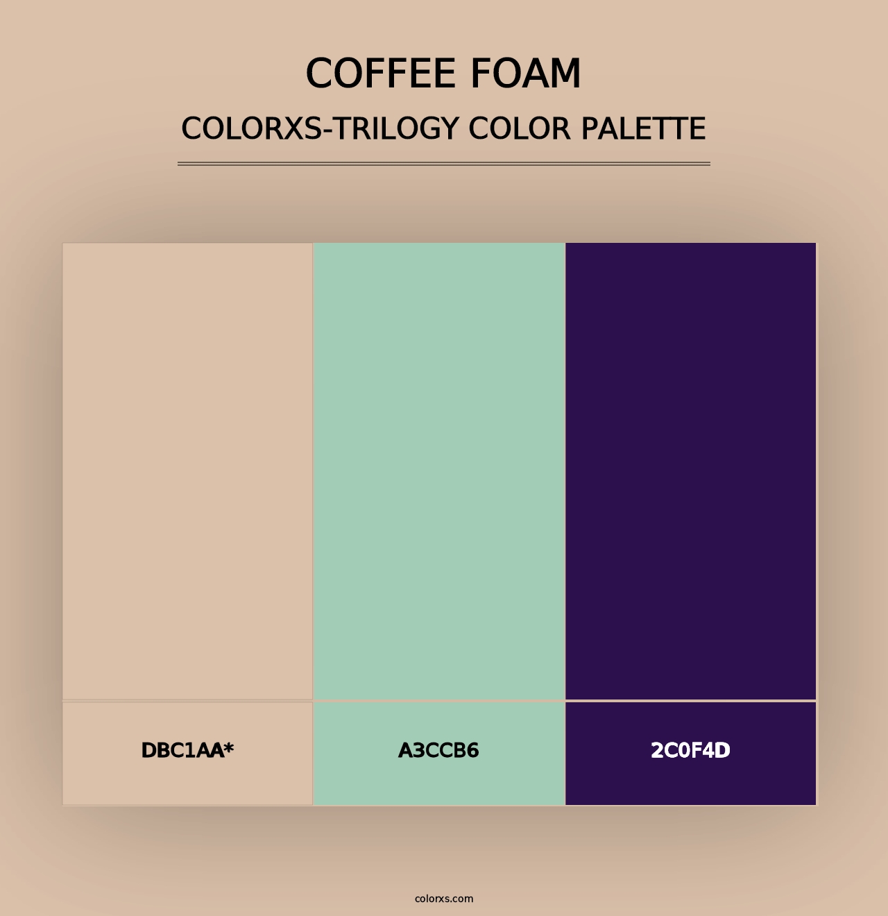 Coffee Foam - Colorxs Trilogy Palette