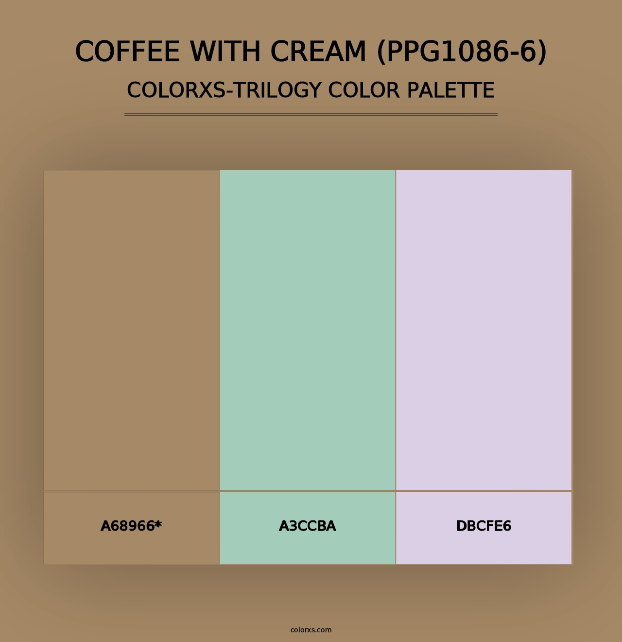 Coffee With Cream (PPG1086-6) - Colorxs Trilogy Palette