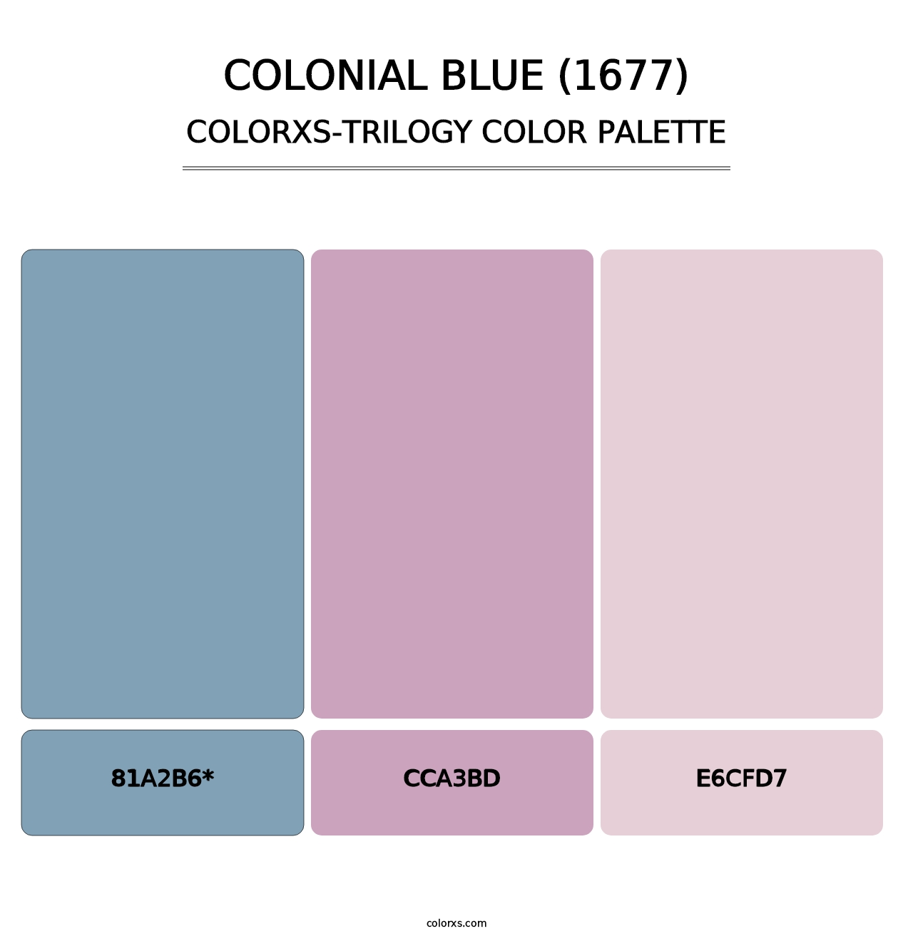 Colonial Blue (1677) - Colorxs Trilogy Palette