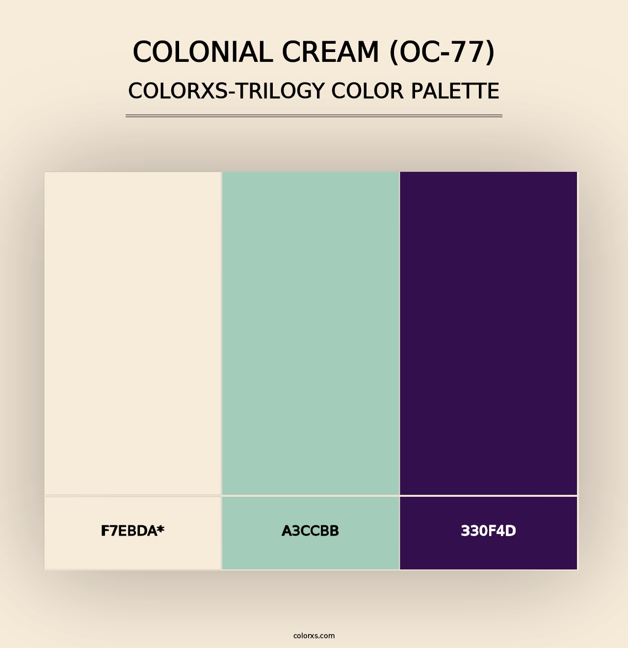 Colonial Cream (OC-77) - Colorxs Trilogy Palette